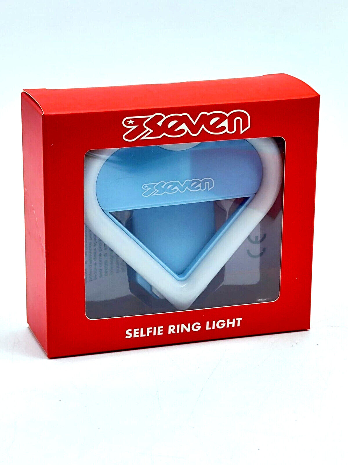 SELFIE RING LIGHT SEVEN LED cuore azzurro
